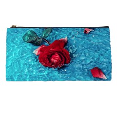 Red Roses In Water Pencil Case by Audy