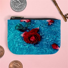 Red Roses In Water Mini Coin Purse by Audy