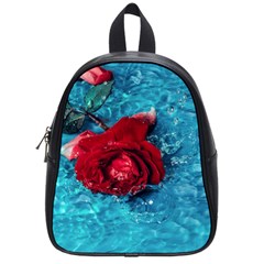 Red Roses In Water School Bag (small) by Audy