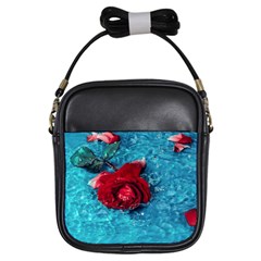 Red Roses In Water Girls Sling Bag by Audy