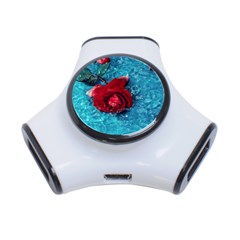 Red Roses In Water 3-port Usb Hub by Audy