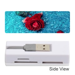 Red Roses In Water Memory Card Reader (stick) by Audy