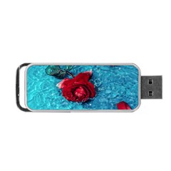 Red Roses In Water Portable Usb Flash (two Sides) by Audy