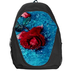 Red Roses In Water Backpack Bag by Audy