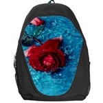 Red Roses In Water Backpack Bag Front