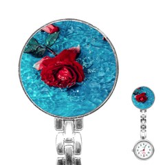 Red Roses In Water Stainless Steel Nurses Watch by Audy