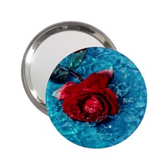 Red Roses In Water 2 25  Handbag Mirrors by Audy