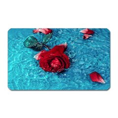 Red Roses In Water Magnet (rectangular) by Audy