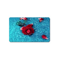 Red Roses In Water Magnet (name Card) by Audy