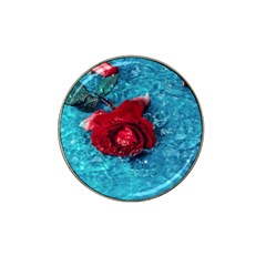 Red Roses In Water Hat Clip Ball Marker by Audy