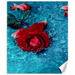 Red Roses In Water Canvas 8  X 10  by Audy