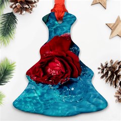 Red Roses In Water Ornament (christmas Tree)  by Audy