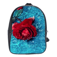 Red Roses In Water School Bag (xl) by Audy