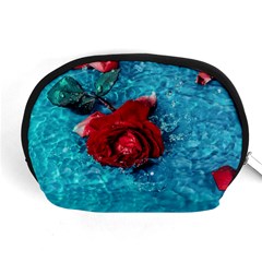 Red Roses In Water Accessory Pouch (medium) by Audy