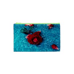 Red Roses In Water Cosmetic Bag (xs) by Audy