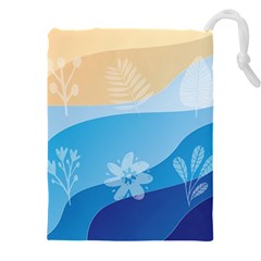 Flower Branch Corolla Wreath Lease Drawstring Pouch (4xl) by HermanTelo