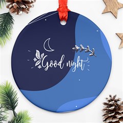 Background Good Night Ornament (round) by Mariart