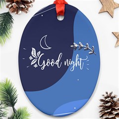 Background Good Night Ornament (oval) by Mariart