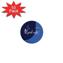 Background Good Night 1  Mini Buttons (10 Pack)  by Mariart