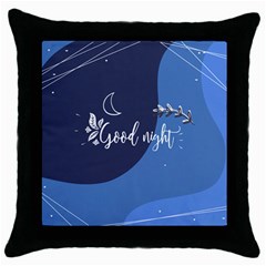 Background Good Night Throw Pillow Case (black) by Mariart