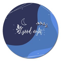 Background Good Night Magnet 5  (round) by Mariart