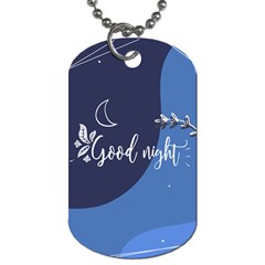 Background Good Night Dog Tag (two Sides) by Mariart