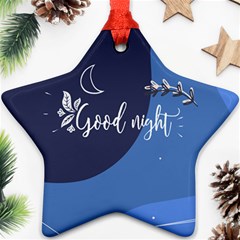 Background Good Night Star Ornament (two Sides) by Mariart