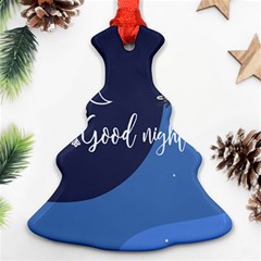 Background Good Night Ornament (christmas Tree)  by Mariart