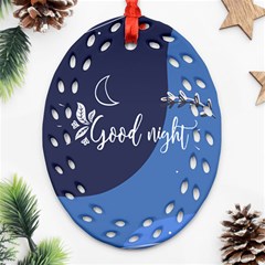 Background Good Night Ornament (oval Filigree) by Mariart