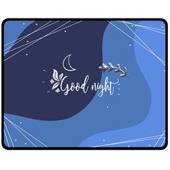 Background Good Night Double Sided Fleece Blanket (medium)  by Mariart