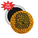 Lizards In Love In The Land Of Flowers 2.25  Magnets (100 pack)  Front