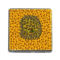 Lizards In Love In The Land Of Flowers Memory Card Reader (square 5 Slot) by pepitasart