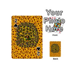 Lizards In Love In The Land Of Flowers Playing Cards 54 Designs (mini) by pepitasart