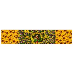 Lizards In Love In The Land Of Flowers Small Flano Scarf by pepitasart