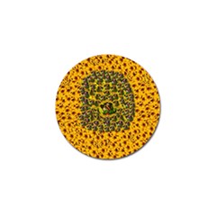 Lizards In Love In The Land Of Flowers Golf Ball Marker by pepitasart