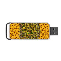 Lizards In Love In The Land Of Flowers Portable Usb Flash (one Side) by pepitasart