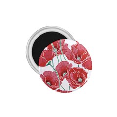 Red Poppy Flowers 1 75  Magnets by goljakoff