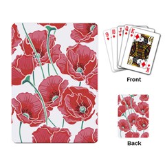 Red Poppy Flowers Playing Cards Single Design (rectangle) by goljakoff