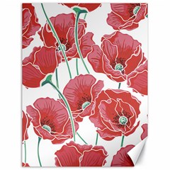 Red Poppy Flowers Canvas 18  X 24  by goljakoff