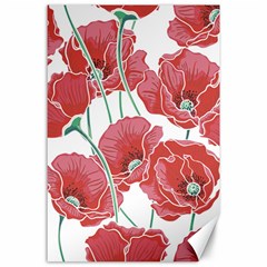 Red Poppy Flowers Canvas 24  X 36  by goljakoff