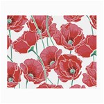 Red poppy flowers Small Glasses Cloth (2 Sides) Front