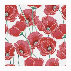 Red Poppy Flowers Medium Glasses Cloth by goljakoff