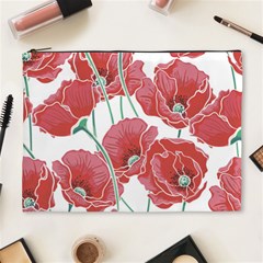 Red Poppy Flowers Cosmetic Bag (xl) by goljakoff