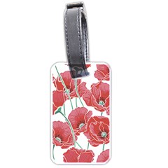 Red Poppy Flowers Luggage Tag (one Side) by goljakoff