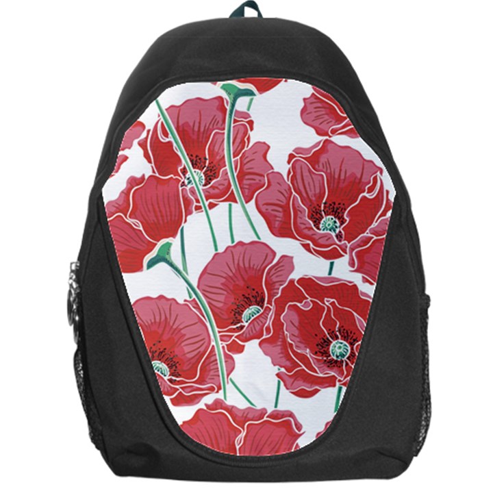 Red poppy flowers Backpack Bag