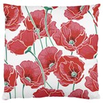 Red poppy flowers Large Flano Cushion Case (Two Sides) Front