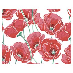 Red Poppy Flowers Double Sided Flano Blanket (medium)  by goljakoff