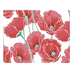 Red Poppy Flowers Double Sided Flano Blanket (large)  by goljakoff