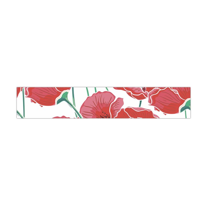 Red poppy flowers Flano Scarf (Mini)