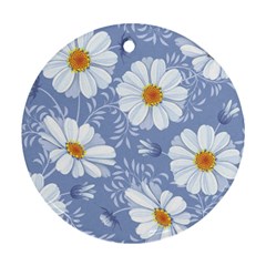 Chamomile Flower Round Ornament (two Sides) by goljakoff